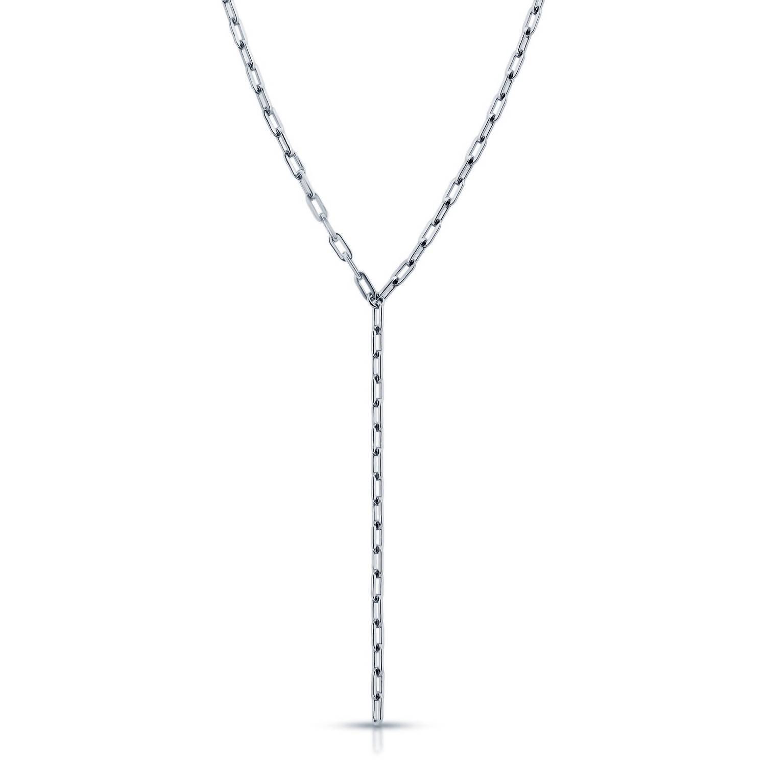 New Eklexic Women's Medium Link Lariat Necklace In Silver